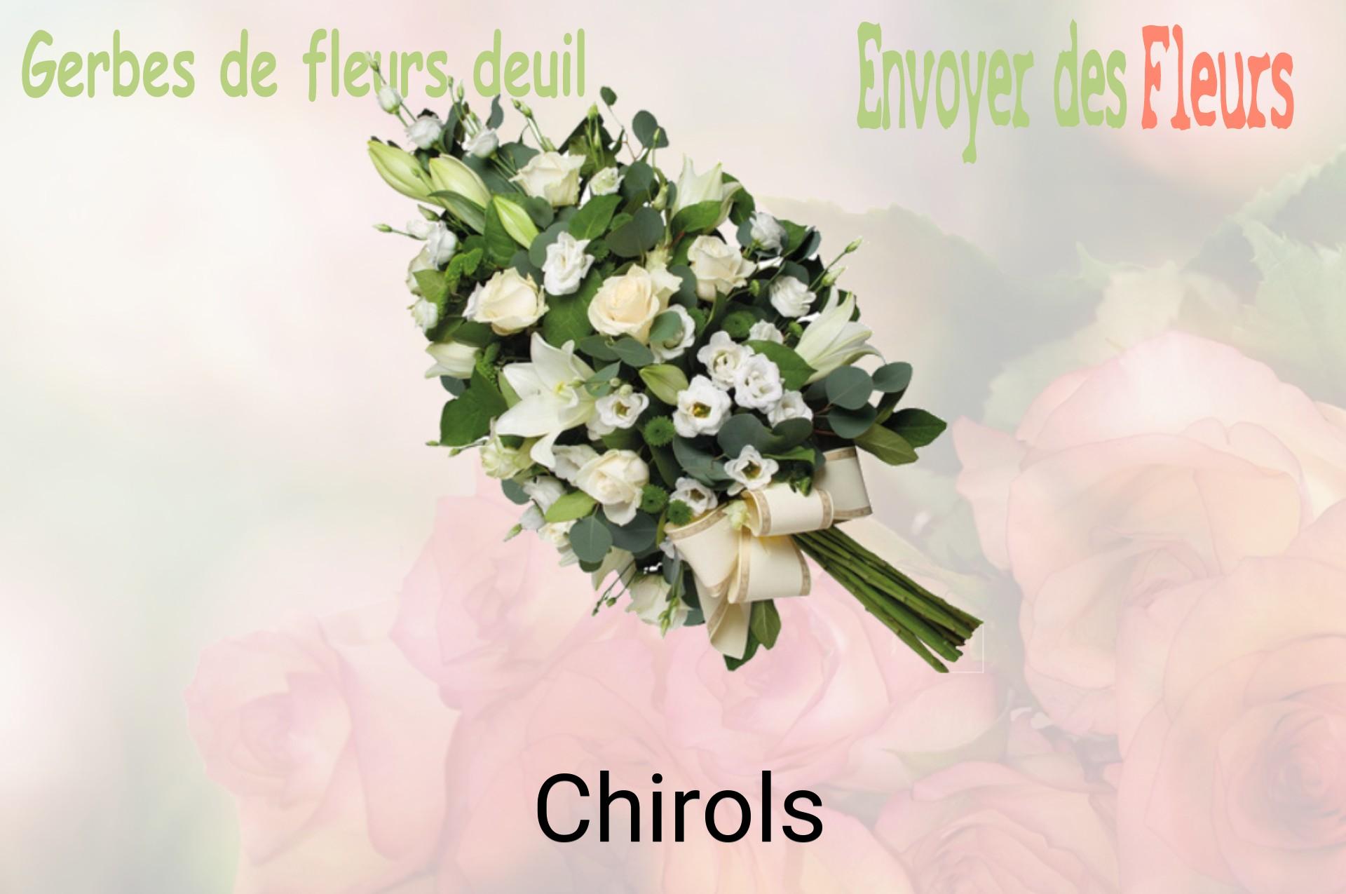 Gerbe de fleurs de deuil livrée à Chirols